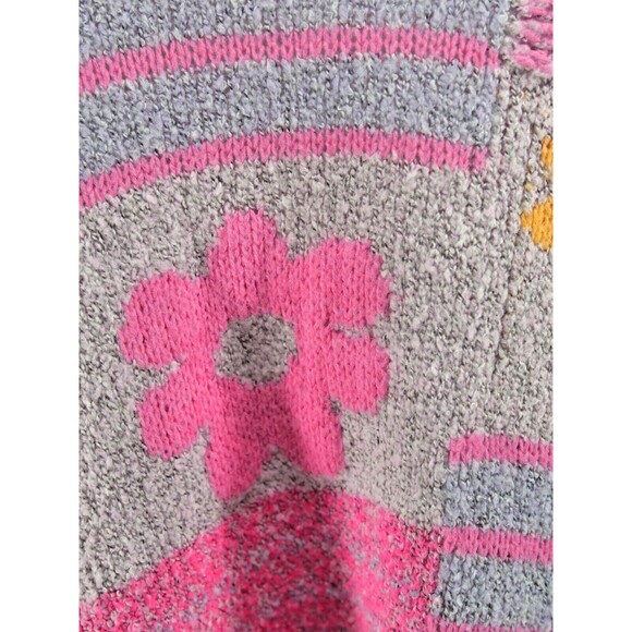 Sincerely Jules Relaxed Pastel Patchwork Hippie Floral Small Open Front Cardigan - Picture 9 of 9